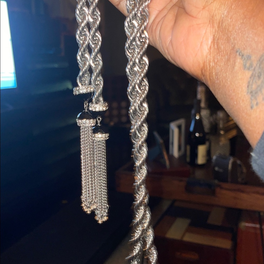 Silver Rope Chain Necklace - Picture 3 of 3